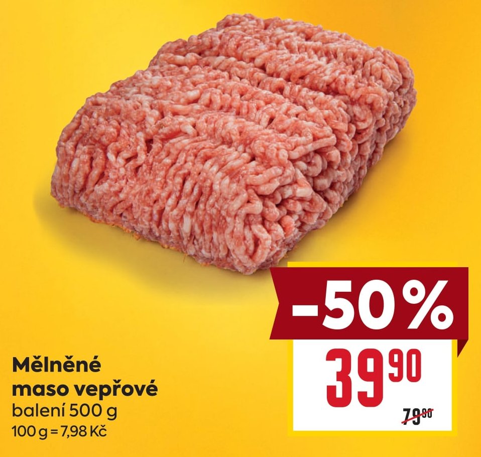 Mělněné maso vepřové