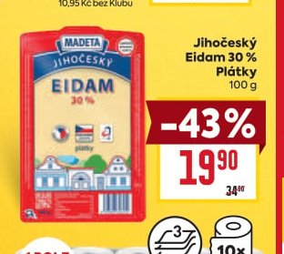 Jihočeský Eidam 30% Plátky