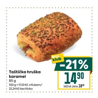 Taštička hruška karamel
