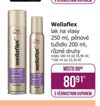 Wellaflex lak na vlasy 250 ml, pěnové tužidlo 200 ml, různé druhy
