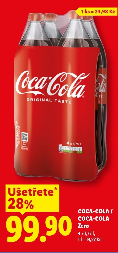 COCA-COLA / COCA-COLA Zero 4 x 1,75 l