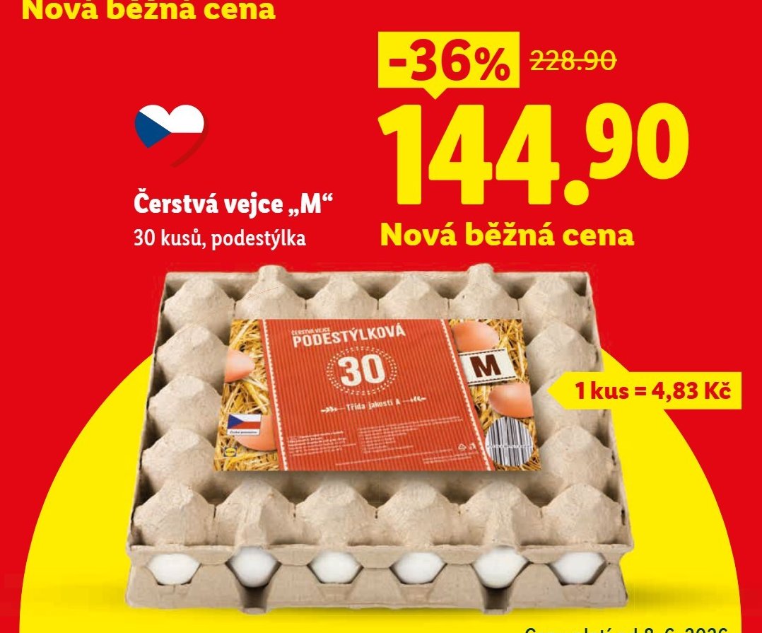 Čerstvá vejce „M“ 30 kusů, podestýlka
