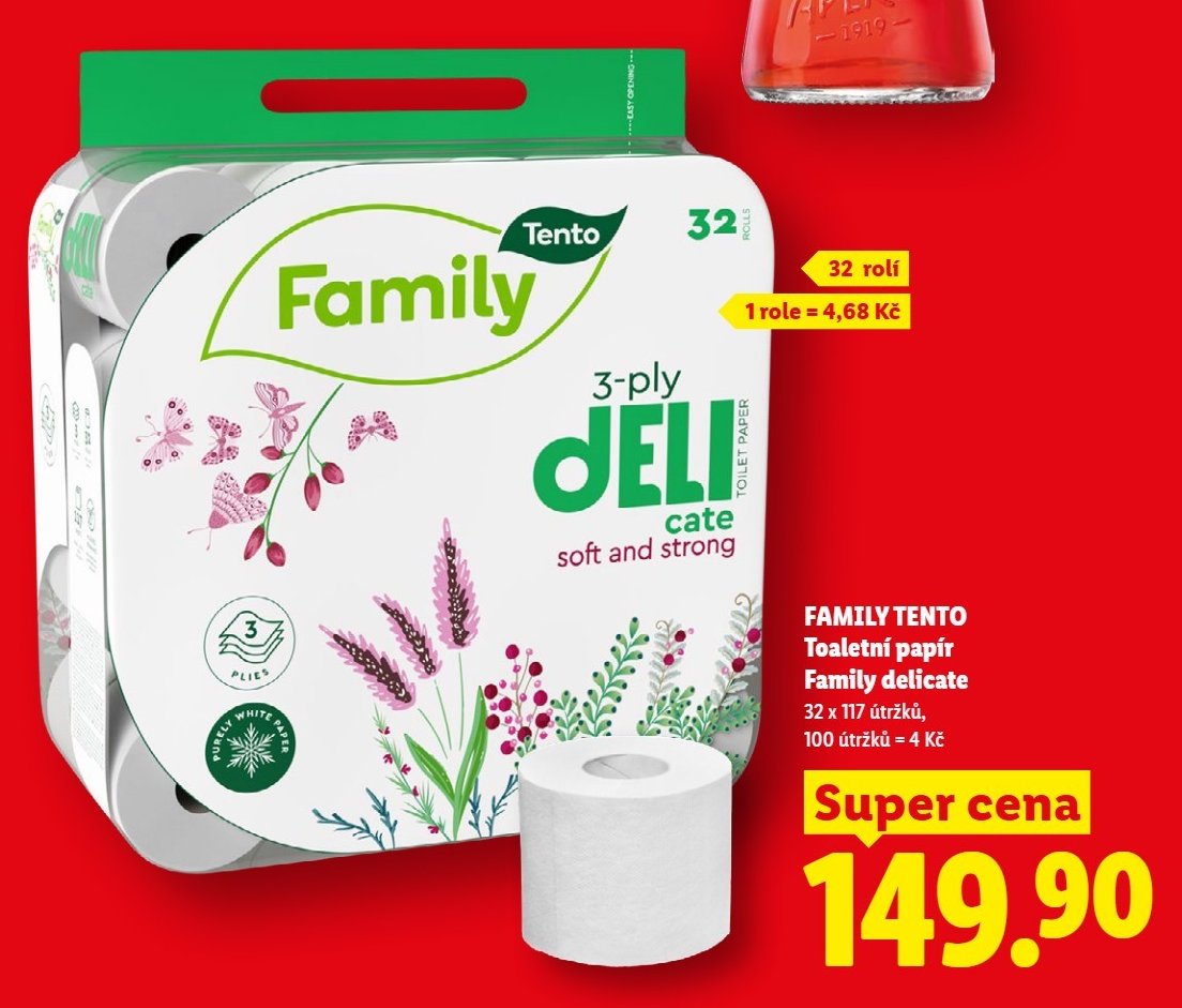 FAMILY TENTO Toaletní papír Family delicate