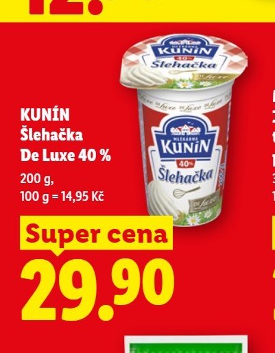 KUNÍN Šlehačka De Luxe 40 %