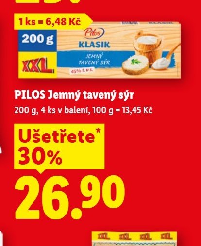 PILOS Jemný tavený sýr