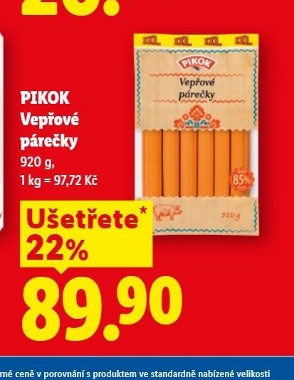 PIKOK Vepřové párečky