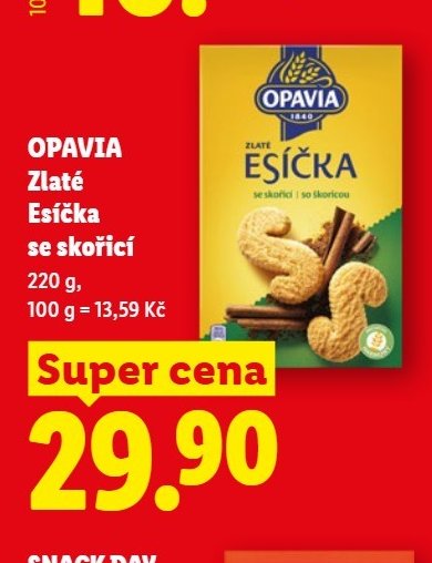 OPAVIA Zlaté Esíčka se skořicí