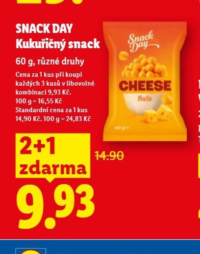 SNACK DAY Kukuřičný snack