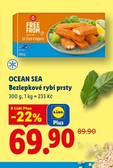 OCEAN SEA Bezlepkové rybí prsty