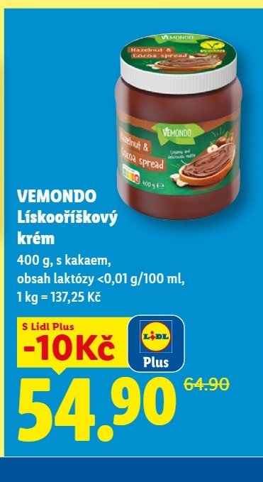 VEMONDO Lískooříškový krém