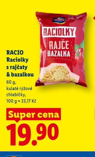 RACIO Raciolky s rajčaty & bazalkou