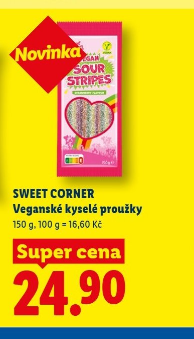 SWEET CORNER Veganské kyselé proužky