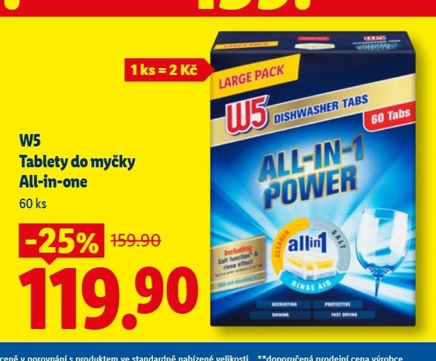 W5 Tablety do myčky All-in-one