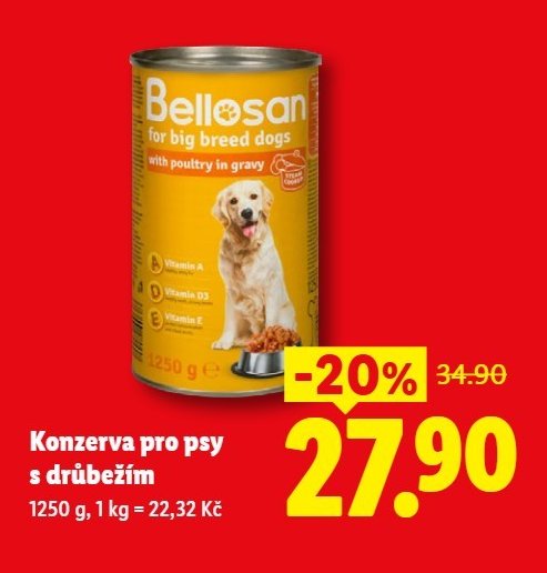 Bellosan konzerva pro psy s drůbežím