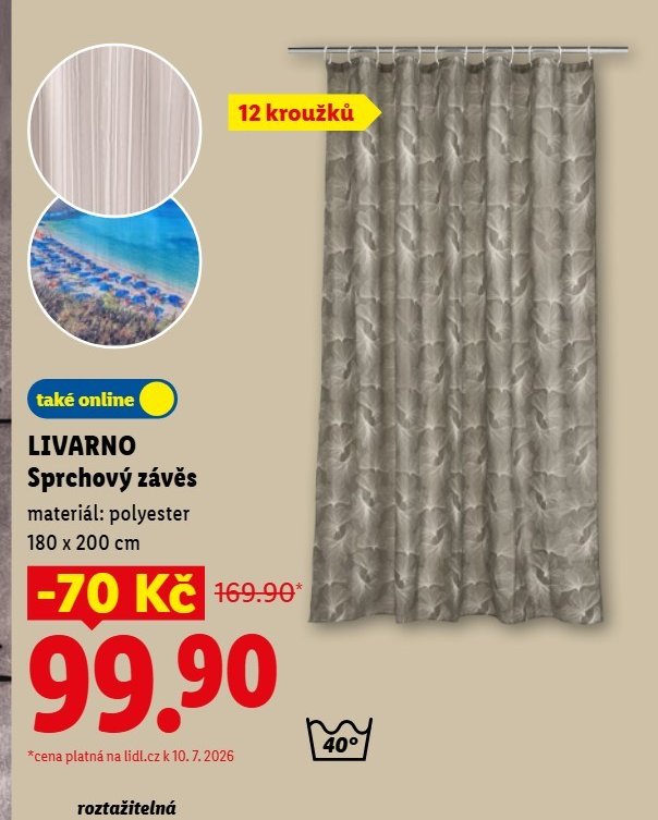 LIVARNO Sprchový závěs