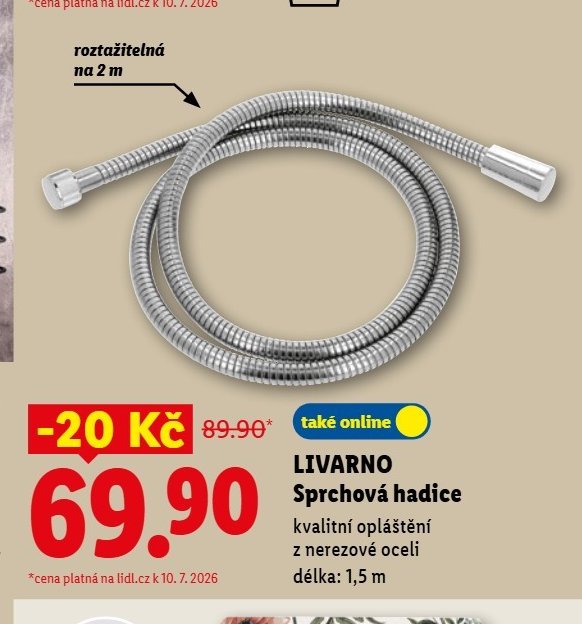 LIVARNO Sprchová hadice