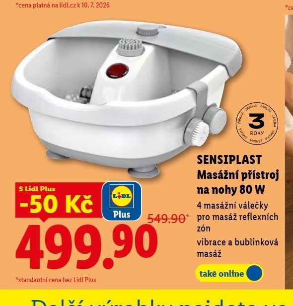SENSIPLAST Masážní přístroj na nohy 80 W