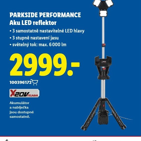 PARKSIDE PERFORMANCE Aku LED reflektor