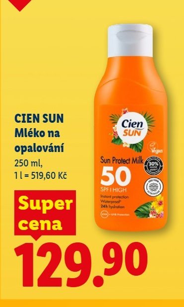 CIEN SUN Mléko na opalování 250 ml