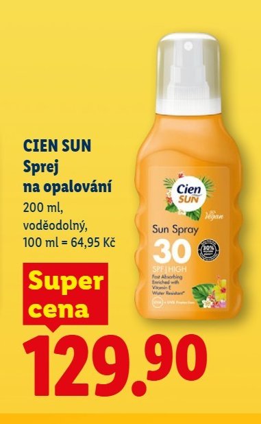 CIEN SUN Sprej na opalování 200 ml