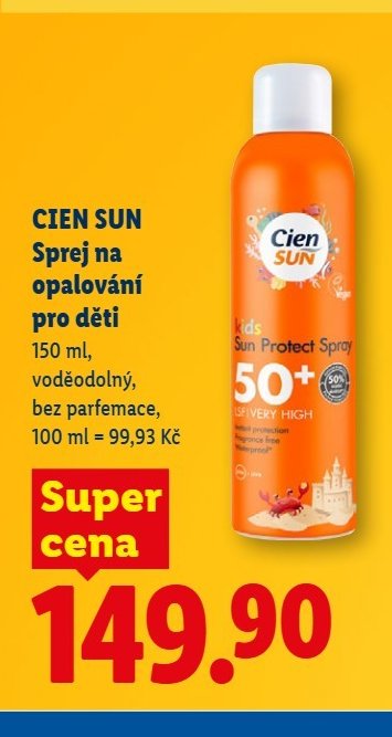 CIEN SUN Sprej na opalování pro děti 150 ml