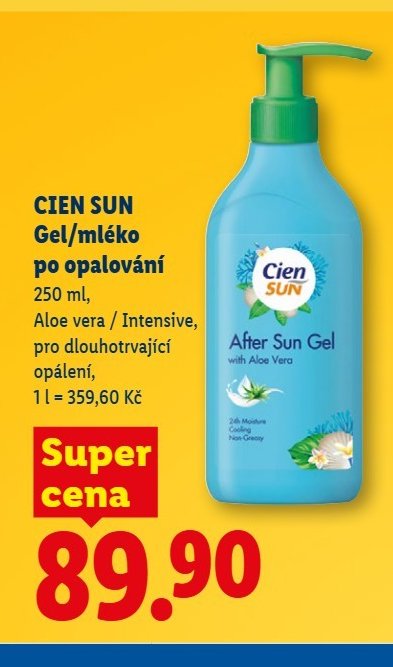 CIEN SUN Gel/mléko po opalování 250 ml