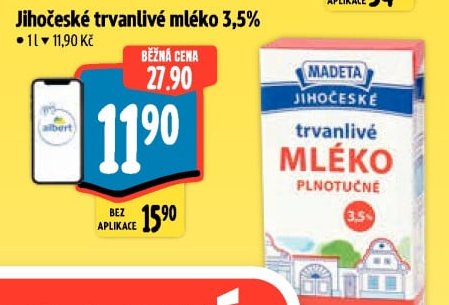 Jihočeské trvanlivé mléko 3,5%