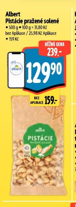 Albert Pistácie pražené solené