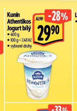 Kunín Athentikos Jogurt bílý
