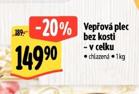 Vepřová plec bez kosti - v celku