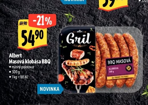 Albert Masová klobása BBQ