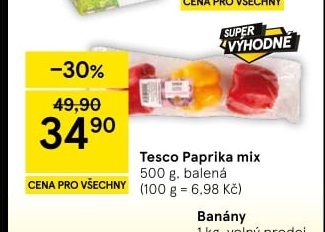 Tesco Paprika mix 500 g, balená