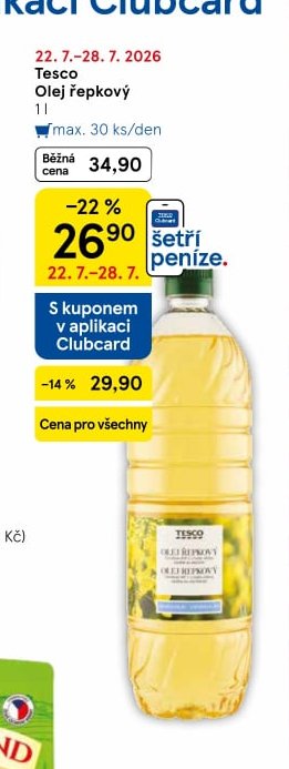 Tesco Olej řepkový