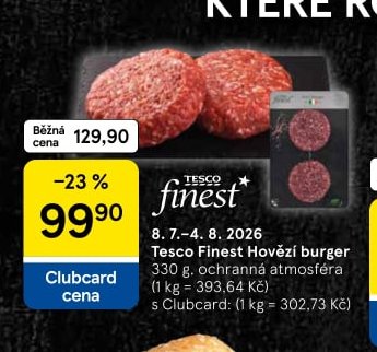 Tesco Finest Hovězí burger