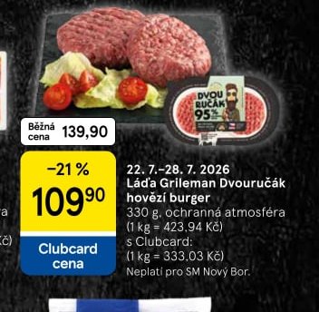 Lád'a Grileman Dvouručák hovězí burger