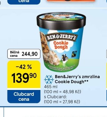 Ben&Jerry’s zmrzlina Cookie Dough