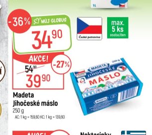 Madeta Jihočeské máslo