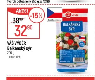 VÁŠ VÝBĚR Balkánský sýr 200 g