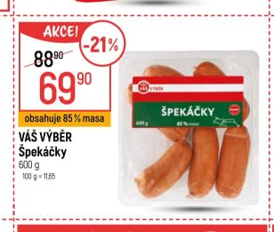 VÁŠ VÝBĚR Špekáčky 600 g