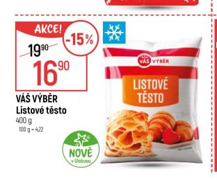 VÁŠ VÝBĚR Listové těsto 400 g