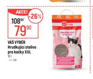 Váš Výběr Hrudkující stelivo pro kočky XXL