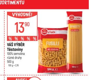 Váš Výběr Těstoviny