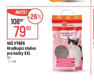 Váš Výběr Hrudkující stelivo pro kočky XXL