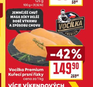 Vocilka Premium Kuřecí prsní řízky