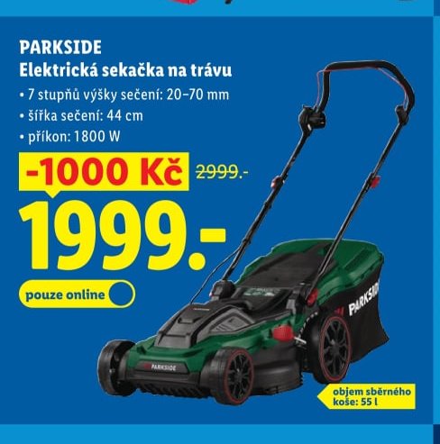 PARKSIDE Elektrická sekačka na trávu
