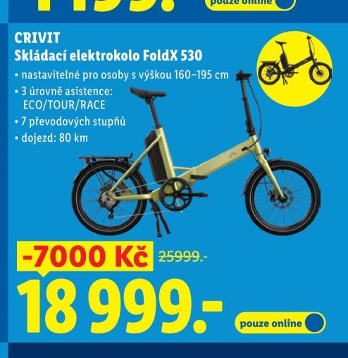 CRIVIT Skládací elektrokolo FoldX 530