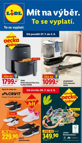 akční leták Lidl 27.7.2026-2.8.2026