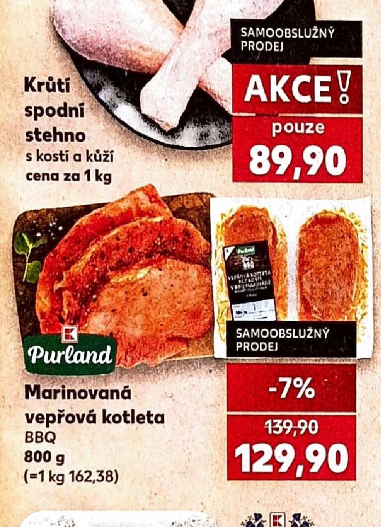 Purland Marinovaná vepřová kotleta BBQ