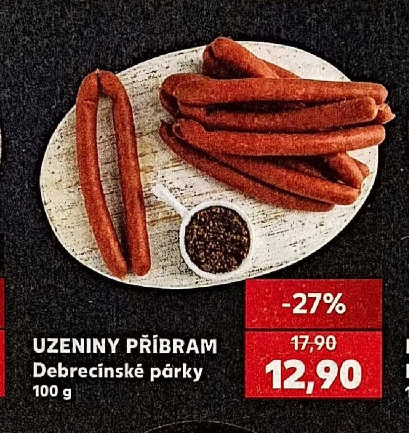 UZENINY PŘÍBRAM Debrecínské párky
