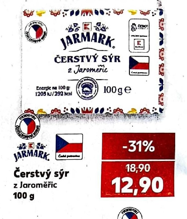 Jarmark Čerstvý sýr z Jaroměřic 100 g